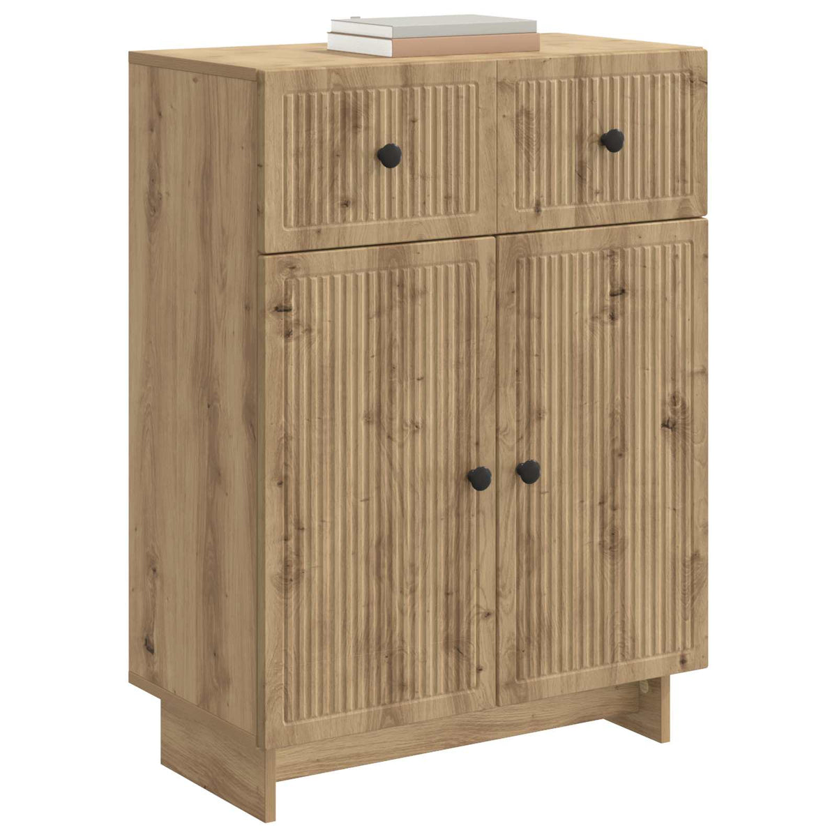 Vidaxl dressoir artisanaal eiken 66 x 34,5 x 90 cm bewerkt hout