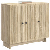 Vidaxl dressoir sonoma eiken 89 x 34,5 x 80 cm bewerkt hout