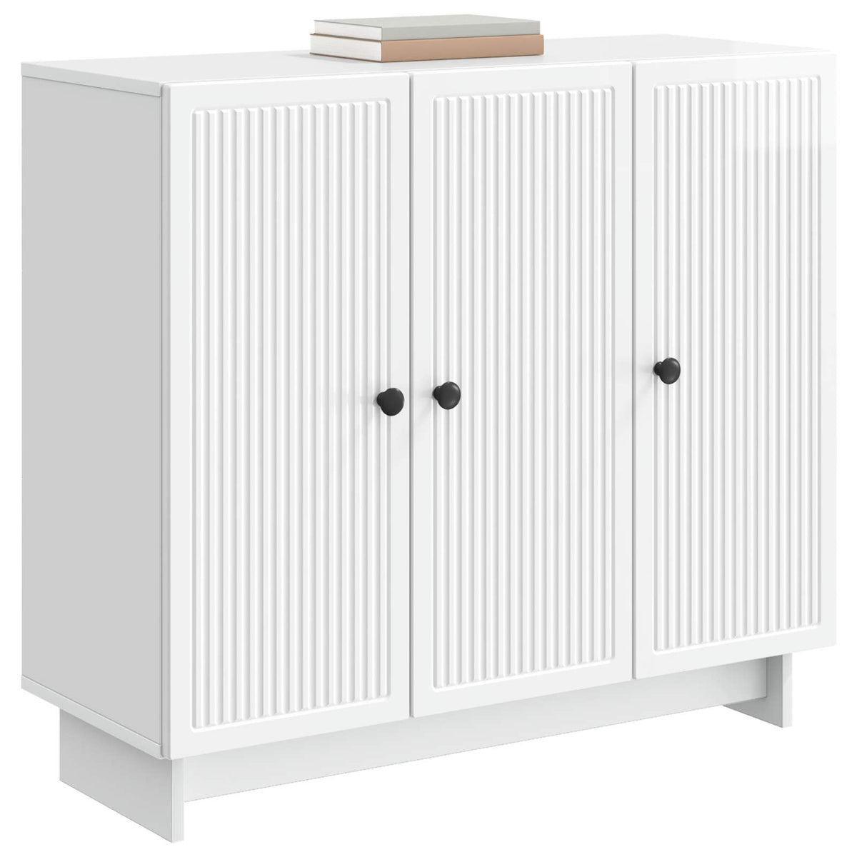 Vidaxl dressoir hoogglans wit 89 x 34,5 x 80 cm bewerkt hout