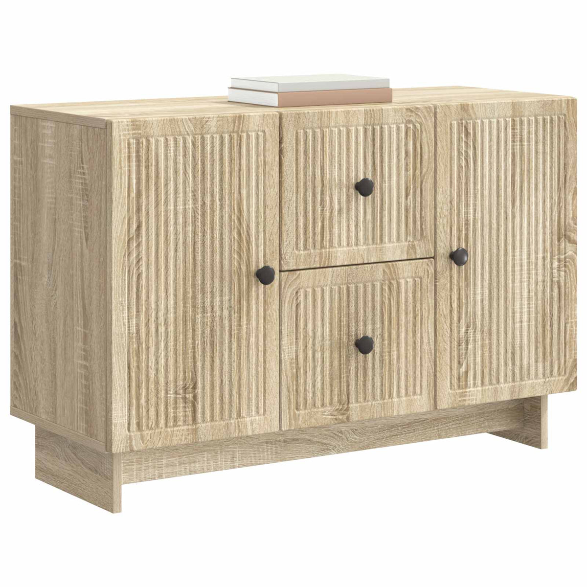 Vidaxl dressoir met lade sonoma eiken 89 x 34,5 x 60 cm bewerkt hout