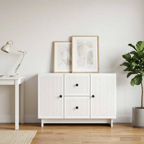 Vidaxl dressoir met lade hoogglans wit 89 x 34,5 x 60 cm bewerkt hout