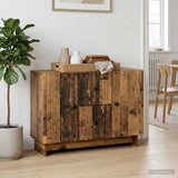 Vidaxl dressoir met lade oud hout 89 x 34,5 x 60 cm bewerkt hout