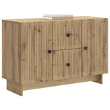 Vidaxl dressoir artisanaal eiken 89 x 34,5 x 60 cm bewerkt hout