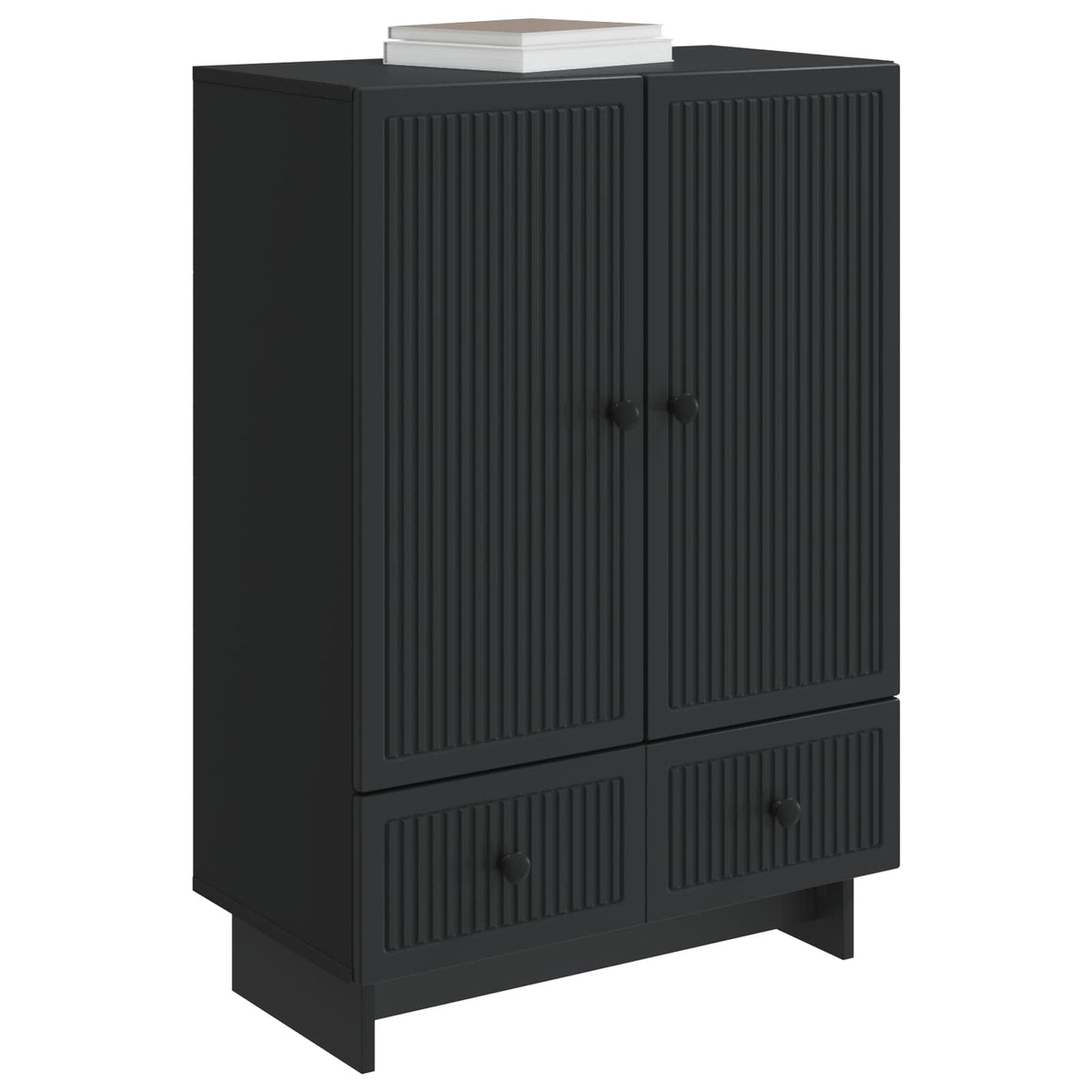 Vidaxl dressoir zwart 66 x 34,5 x 95 cm geconstrueerd hout