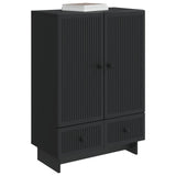 Vidaxl dressoir zwart 66 x 34,5 x 95 cm geconstrueerd hout