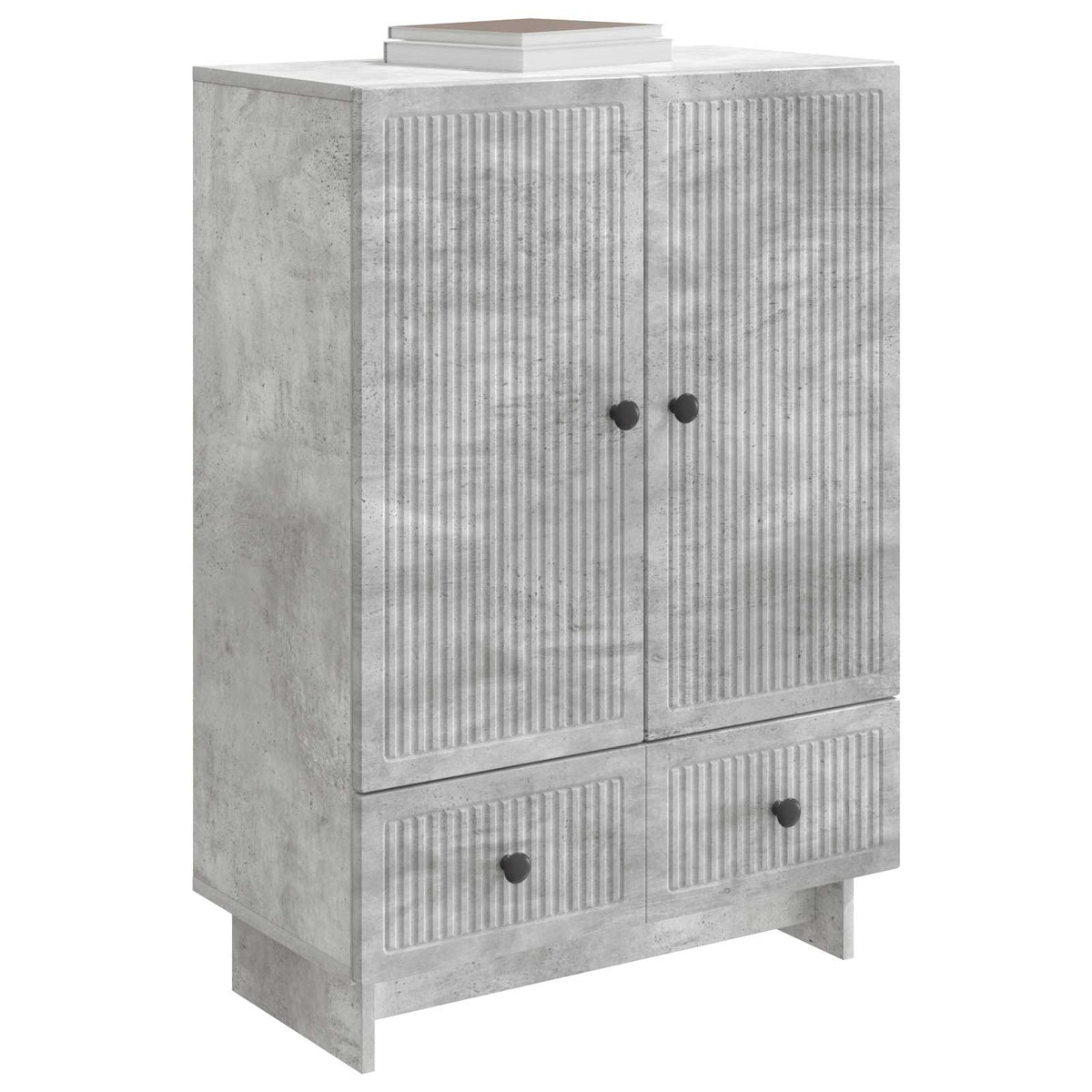 Vidaxl dressoir beton grijs 66 x 34,5 x 95 cm geconstrueerd hout
