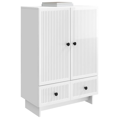 Vidaxl dressoir hoogglans wit 66 x 34,5 x 95 cm geconstrueerd hout