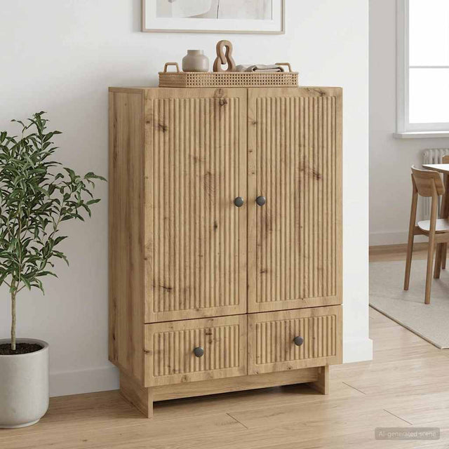 Vidaxl dressoir artisan eik 66 x 34,5 x 95 cm geconstrueerd hout