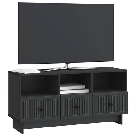 Vidaxl tv-kast met lade zwart 102 x 34,5 x 50 cm bewerkt hout
