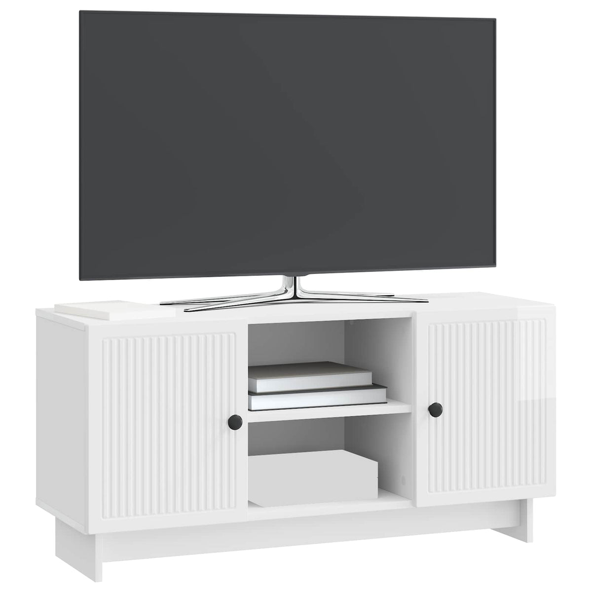 Vidaxl tv-kast 102 x 34,5 x 50 cm hoogglans wit bewerkt hout
