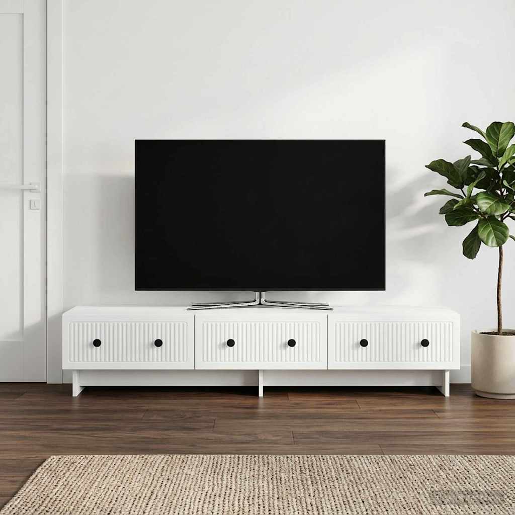 Vidaxl tv-kast met lade wit 147 x 34,5 x 30 cm bewerkt hout