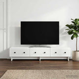 Vidaxl tv-kast met lade wit 147 x 34,5 x 30 cm bewerkt hout