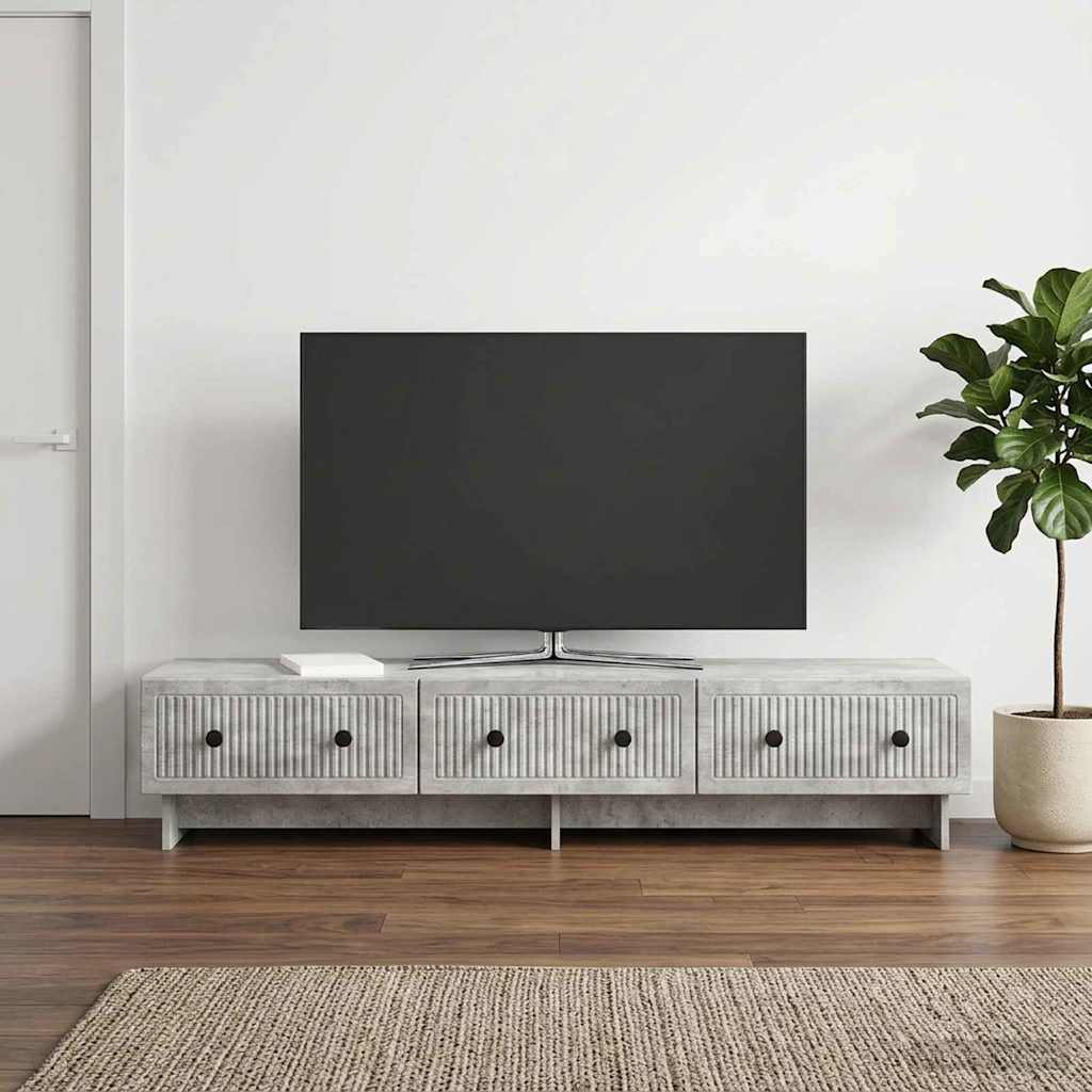 Vidaxl tv-kast 147 x 34,5 x 30 cm betongrijs bewerkt hout