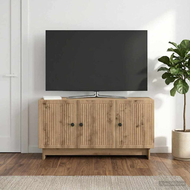 Vidaxl tv-kast 99 x 34,5 x 50 cm artisanaal eiken bewerkt hout