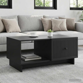 Vidaxl salontafel zwart 90 x 50 x 40 cm bewerkt hout