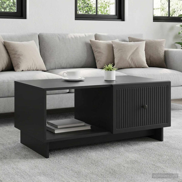 Vidaxl salontafel zwart 90 x 50 x 40 cm bewerkt hout
