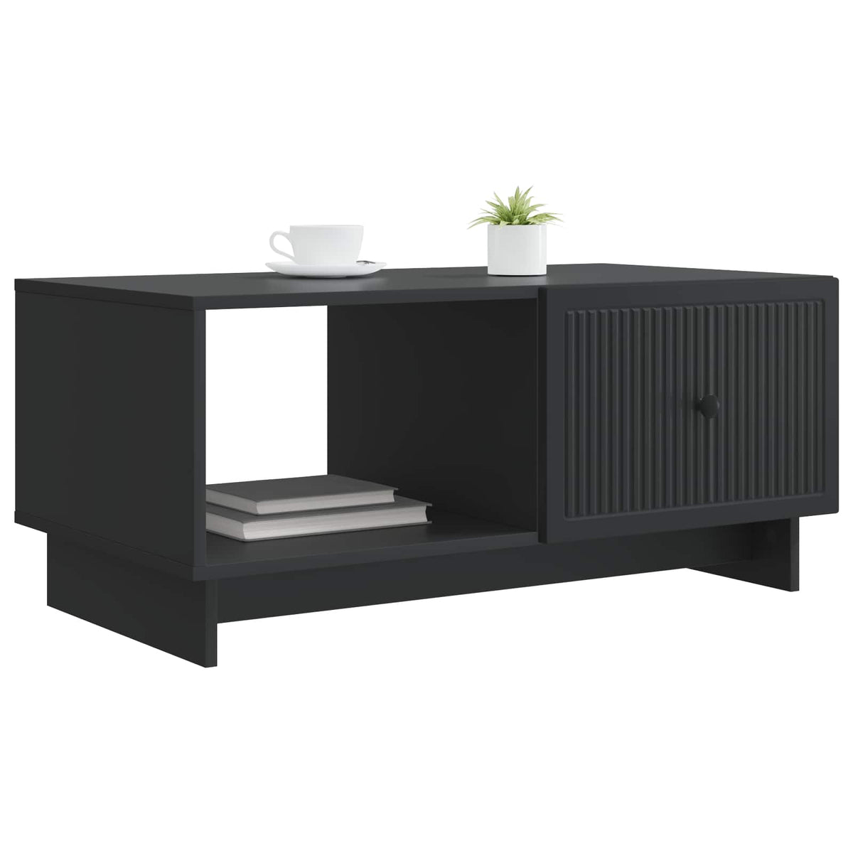 Vidaxl salontafel zwart 90 x 50 x 40 cm bewerkt hout