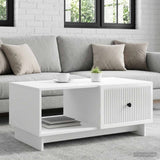 Vidaxl salontafel hoogglans wit 90 x 50 x 40 cm bewerkt hout