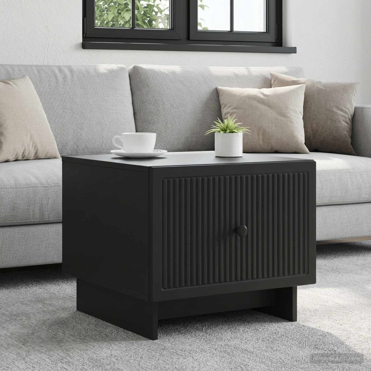 Vidaxl salontafel zwart 49 x 50 x 40 cm bewerkt hout