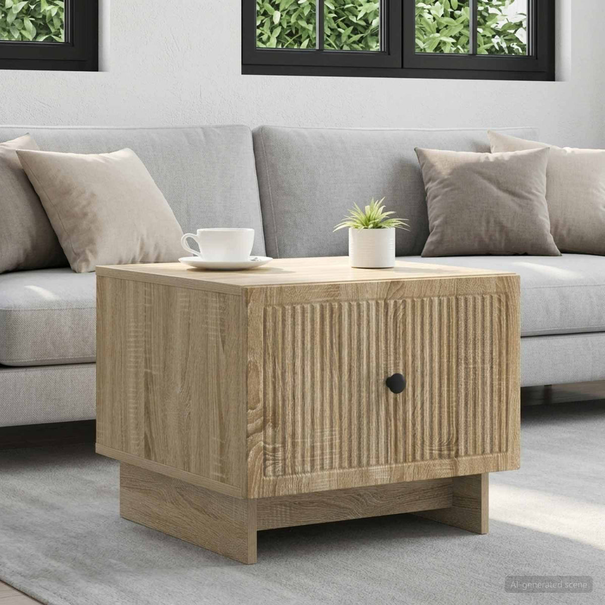 Vidaxl salontafel sonoma eiken 49 x 50 x 40 cm bewerkt hout