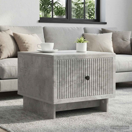 Vidaxl salontafel betongrijs 49 x 50 x 40 cm bewerkt hout