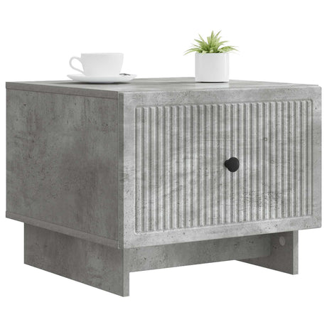Vidaxl salontafel betongrijs 49 x 50 x 40 cm bewerkt hout