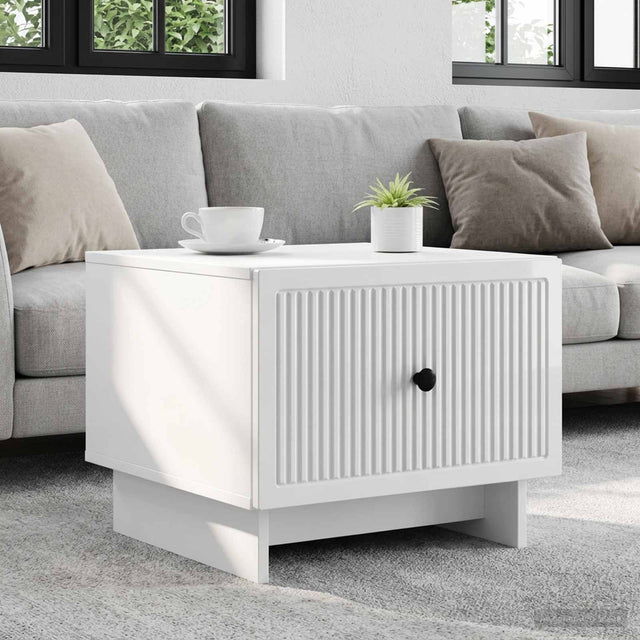 Vidaxl salontafel hoogglans wit 49 x 50 x 40 cm bewerkt hout