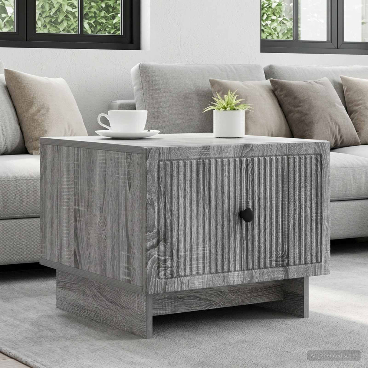 Vidaxl salontafel grijs sonoma 49 x 50 x 40 cm bewerkt hout