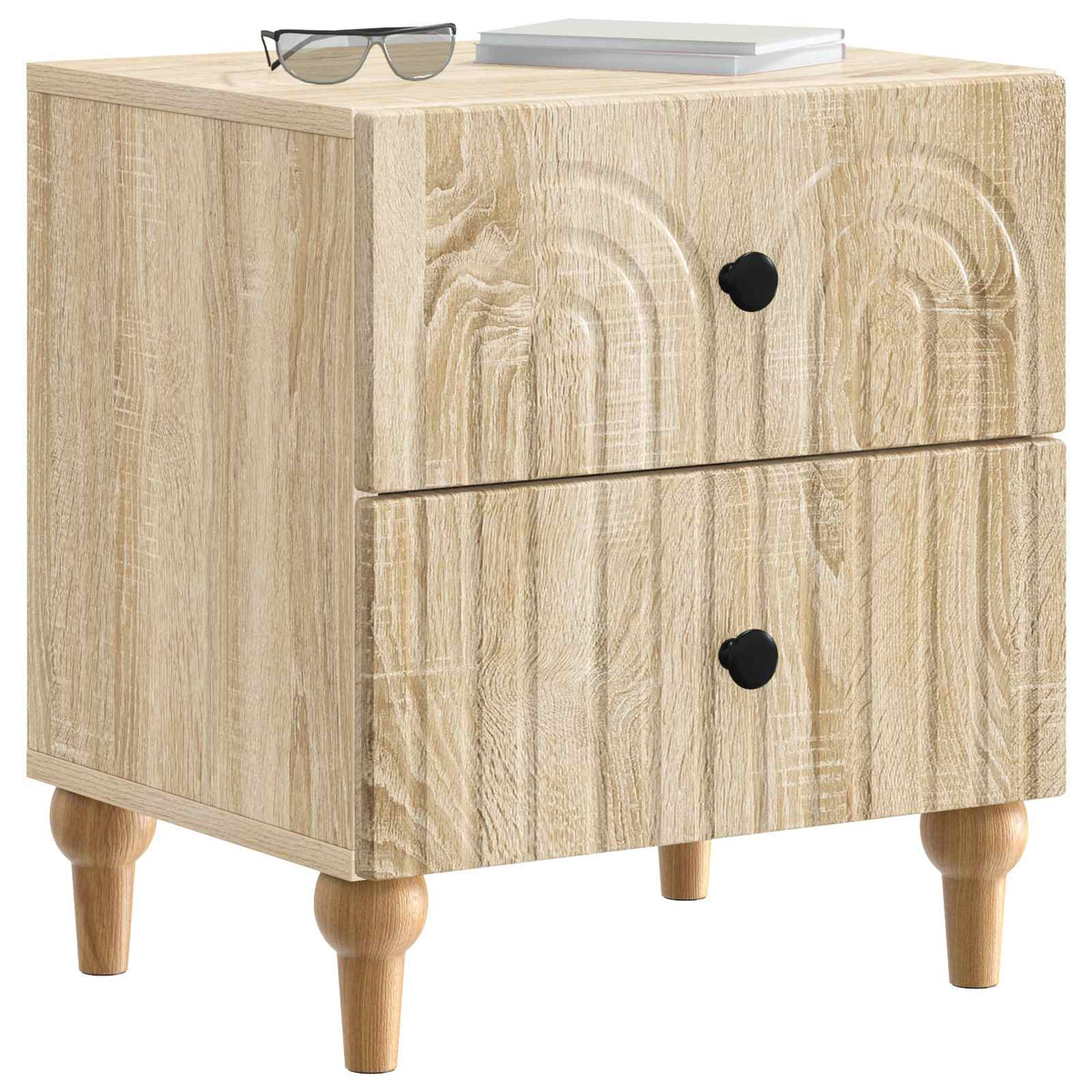 Vidaxl nachtkastje sonoma eiken 43 x 34,5 x 48 cm bewerkt hout