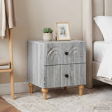 Vidaxl nachtkastje 2 st grijs sonoma 43 x 34,5 x 48 cm bewerkt hout