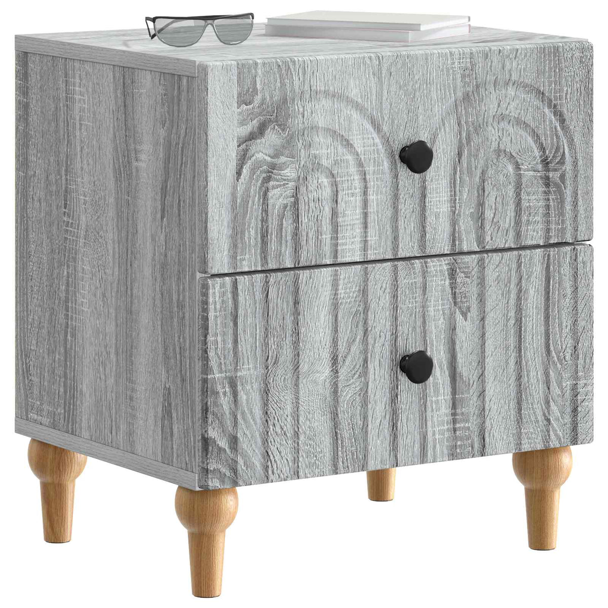 Vidaxl nachtkastje 2 st grijs sonoma 43 x 34,5 x 48 cm bewerkt hout