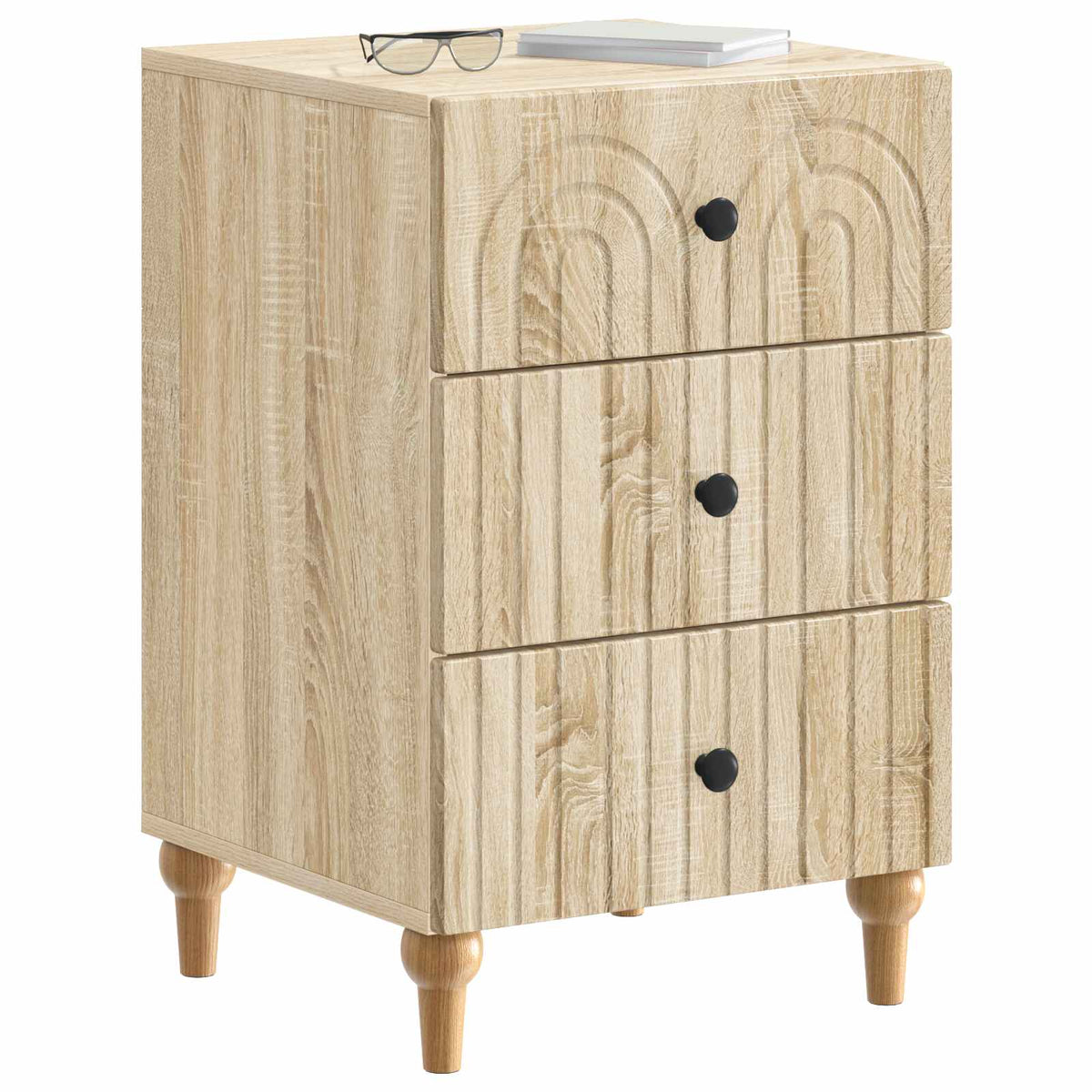 Vidaxl nachtkastje sonoma eiken 43x 41 x 66,5 cm bewerkt hout