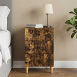 Vidaxl nachtkastje gerookt eiken 43x 41 x 66,5 cm bewerkt hout