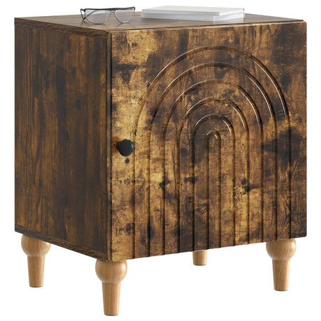 Vidaxl nachtkastje 2 st gerookt eiken 43 x 34,5 x 50 cm bewerkt hout