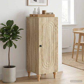 Vidaxl dressoir sonoma eiken 33 x 34,5 x 90 cm bewerkt hout