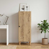 Vidaxl dressoir artisanaal eiken 33 x 34,5 x 90 cm bewerkt hout
