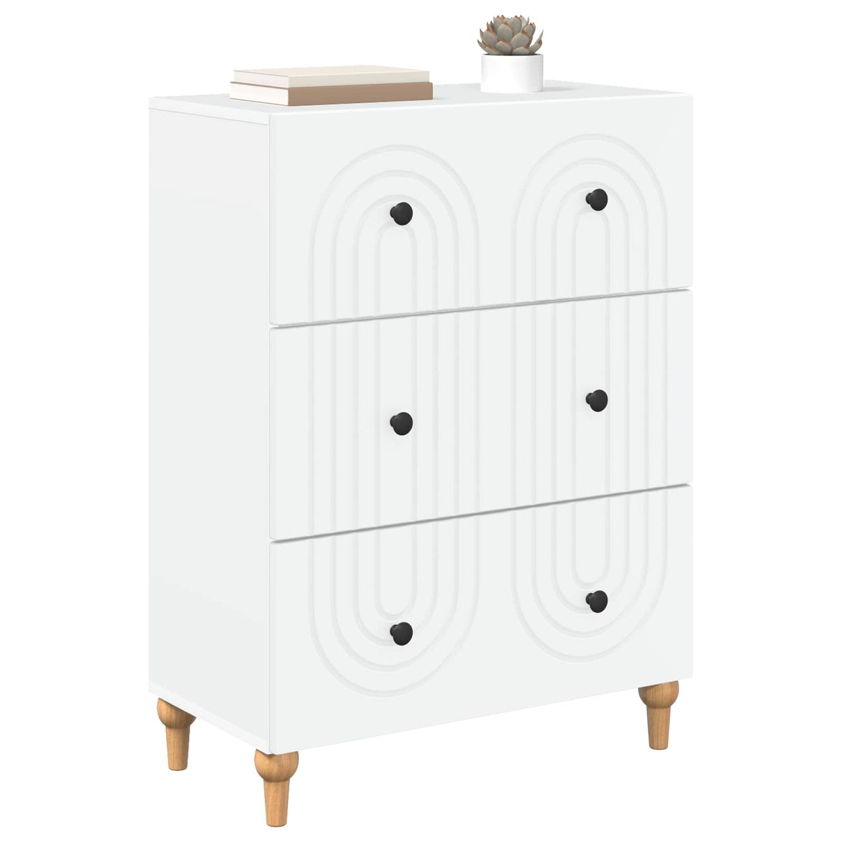 Vidaxl ladenkast wit 66 x 34,5 x 90 cm bewerkt hout