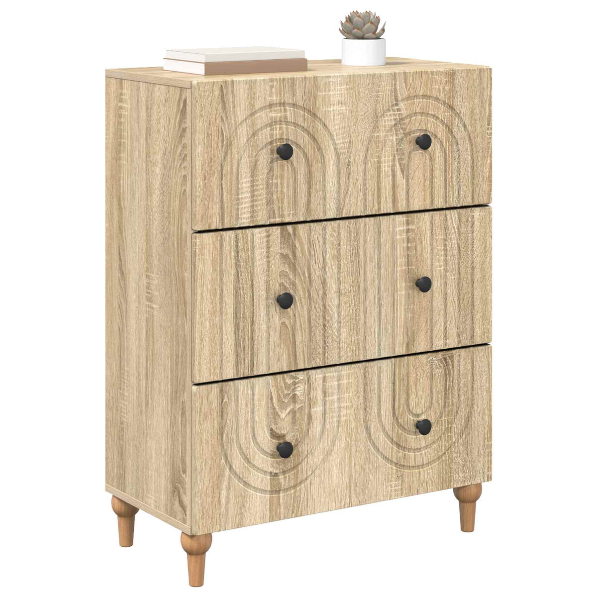 Vidaxl ladenkast sonoma eiken 66 x 34,5 x 90 cm bewerkt hout