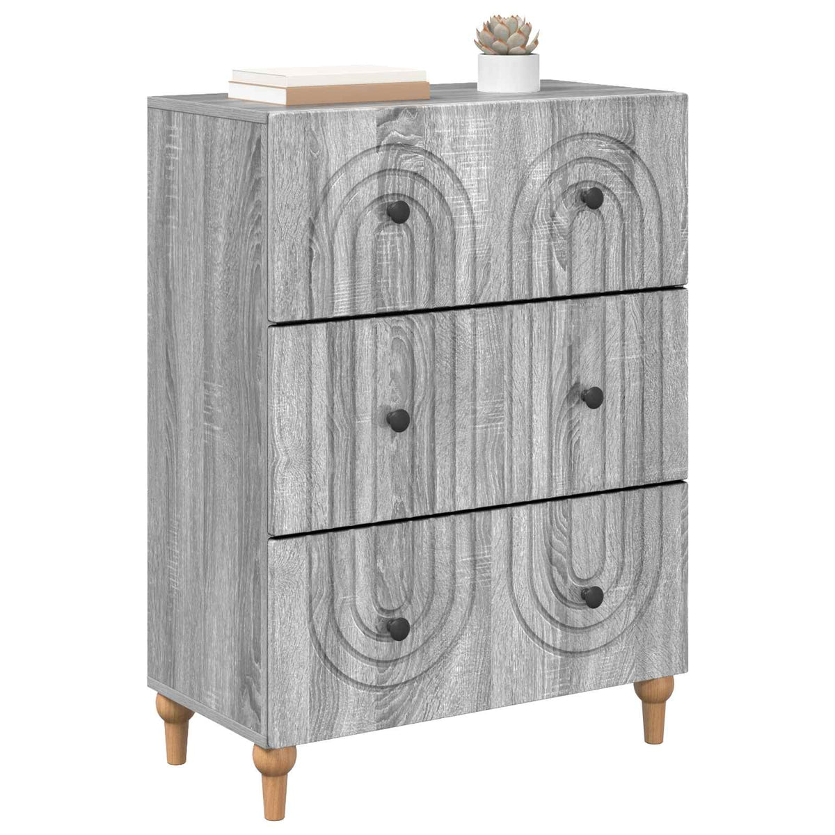 Vidaxl ladenkast grijs sonoma 66 x 34,5 x 90 cm bewerkt hout