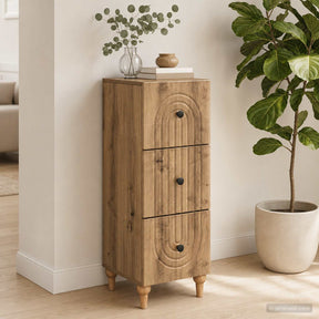 Vidaxl ladenkast 33 x 34,5 x 90 cm bewerkt hout artisanaal eiken