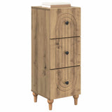 Vidaxl ladenkast 33 x 34,5 x 90 cm bewerkt hout artisanaal eiken