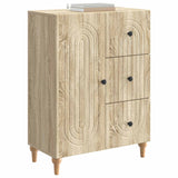 Vidaxl dressoir met lade sonoma eiken 66 x 34,5 x 90 cm bewerkt hout