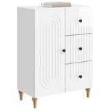 Vidaxl dressoir met lade hoogglans wit 66 x 34,5 x 90 cm bewerkt hout