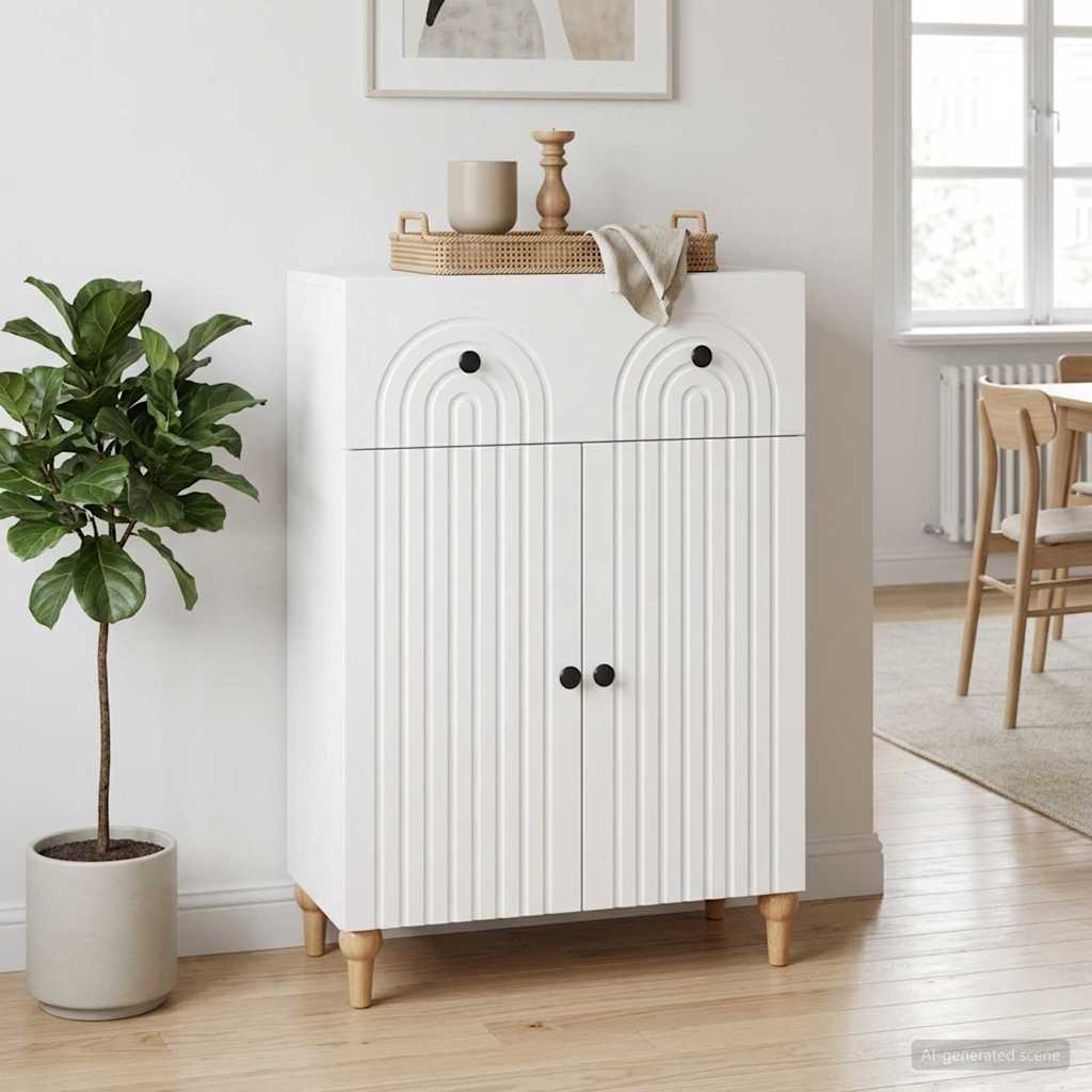 Vidaxl dressoir wit 66 x 34,5 x 90 cm bewerkt hout