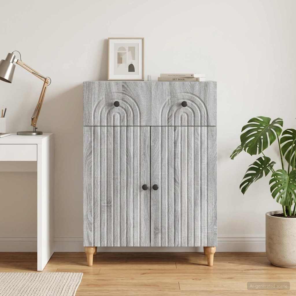 Vidaxl dressoir grijs sonoma 66 x 34,5 x 90 cm bewerkt hout