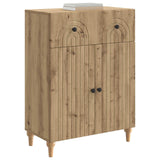 Vidaxl dressoir artisanaal eiken 66 x 34,5 x 90 cm bewerkt hout