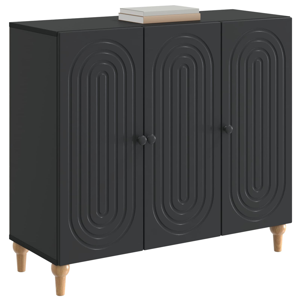 Vidaxl dressoir zwart 89 x 34,5 x 80 cm bewerkt hout