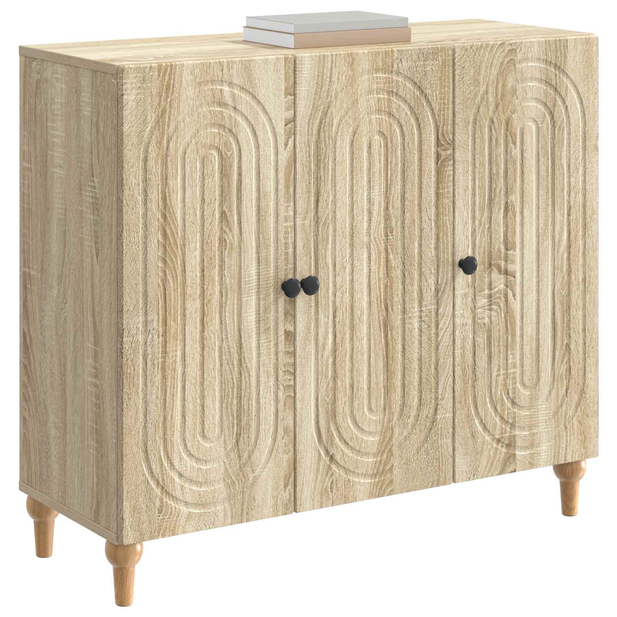 Vidaxl dressoir sonoma eiken 89 x 34,5 x 80 cm bewerkt hout