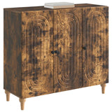 Vidaxl dressoir gerookt eiken 89 x 34,5 x 80 cm bewerkt hout