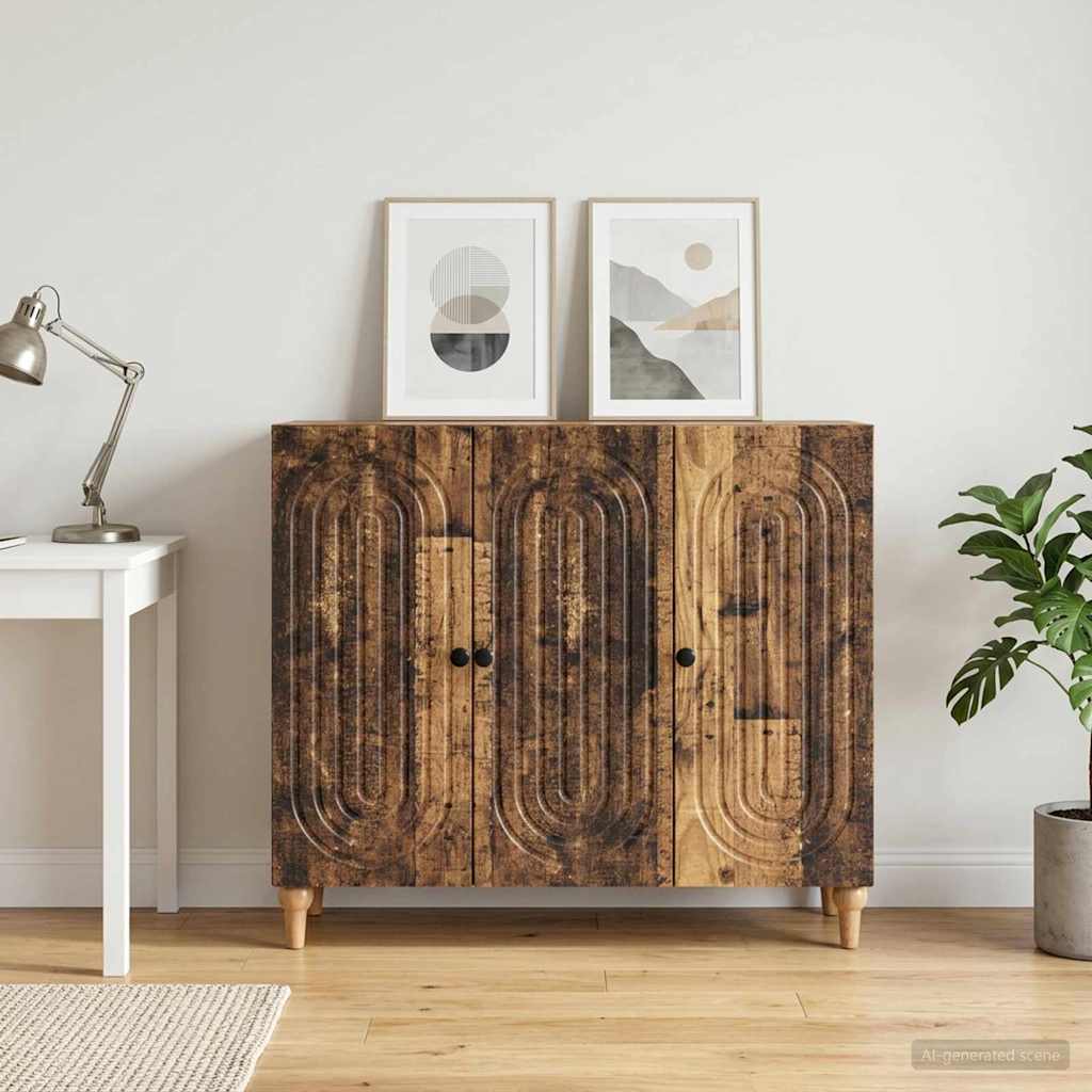 Vidaxl dressoir oud hout 89 x 34,5 x 80 cm bewerkt hout